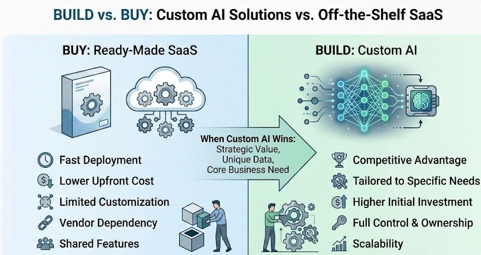 Build vs. Buy: When Custom AI Solutions Beat Off-the-Shelf SaaS